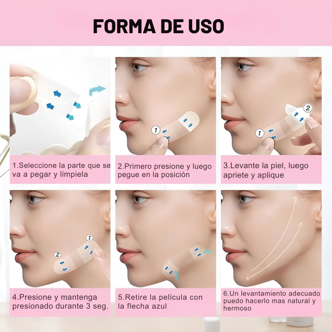 Cinta de Lifting Facial (100 cintas) – Rejuvenecé sin esfuerzo