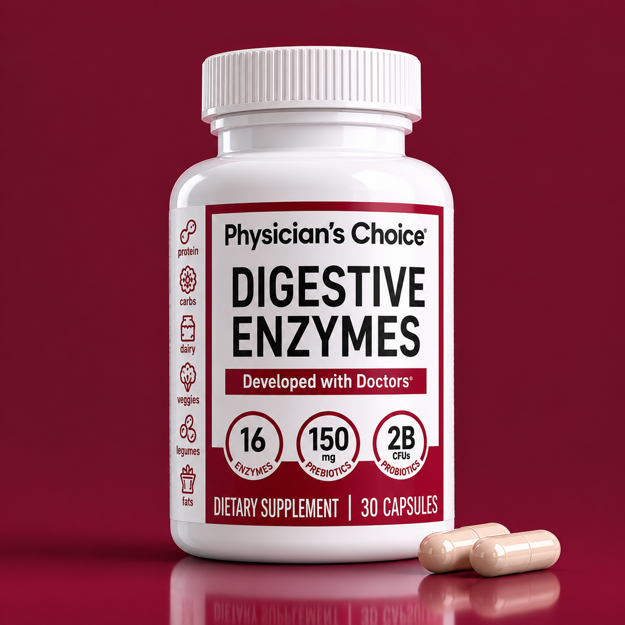 Enzimas Digestivas Physician's Choice - 30 CAPSULAS